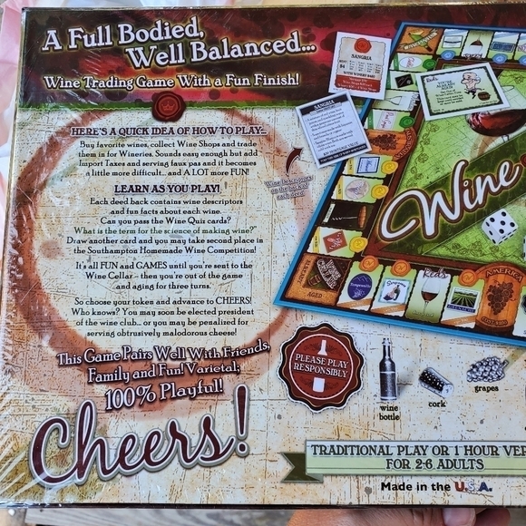 NEW sealed Wine Opoly Boardgame Trading game with a fun Finish - Picture 5 of 9